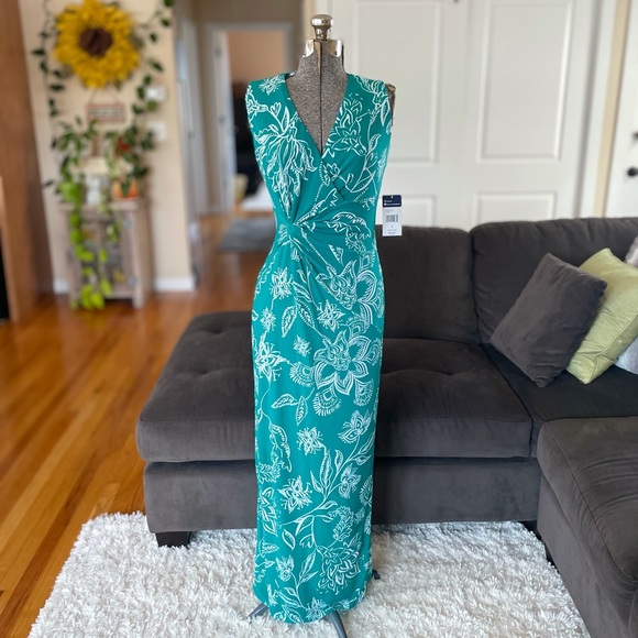 Chaps Dresses & Skirts - 6 CHAPS BOHEMIAN TEAL MAXI DRESS